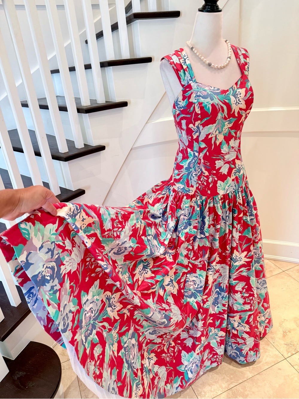 Vintage Laura Ashley Floral Chintz Dress, Size 8 - Picture 14 of 17